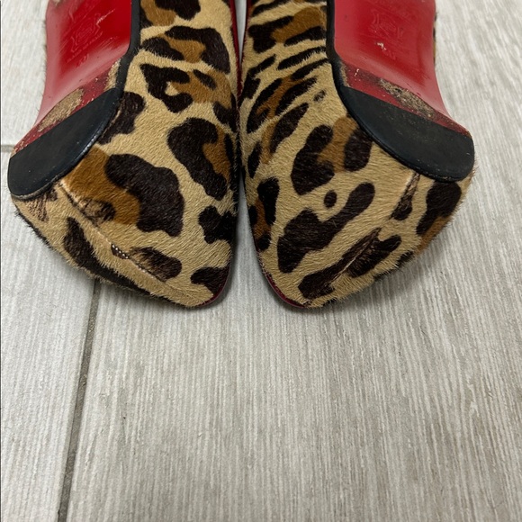 Christian Louboutin Red and Leopard Print Flats    Size 10 - Picture 9 of 13
